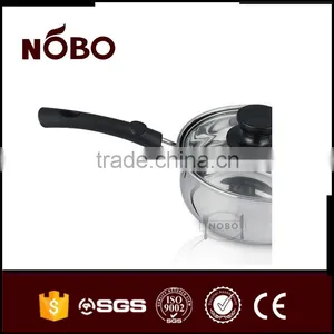 Wholesale Stainless Steel Milk Pot With Glass Lid thumbnail-5
