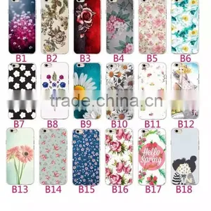 High Quality UV Print Flower Soft Silicon Tpu Case for Apple Iphone 6 6s Plus thumbnail-1