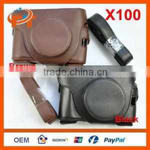 Leather Camera Case for Fuji Fujifilm X100 Camera thumbnail-1