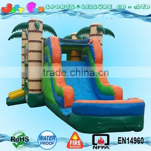 Inflatable Tiki Island Bounce Water Slide thumbnail-1