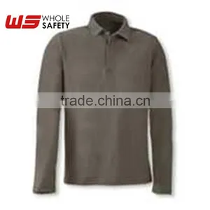 EN14116 Flame Retardant Antistatic Long Sleeved Polo Shirt - FR10,industrial Workwear thumbnail-1