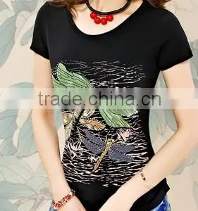 Summer Wear the New Women's Clothing Cultivate One's Morality Cotton T-shirt Printing Big Yards Short Sleeves of Tee Shirt thumbnail-1