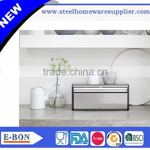 Hot Quality Stainless Steel Square Shape White Powder Coating Bread Bin Kitchenware Houseware thumbnail-6