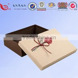 Colour Printing Golden Cardboard Kraft Paper Gift Box With Ribbon thumbnail-5