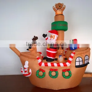 DJ-XT-16 Golden Christmas Inflatable Santa Claus Corsair Outdoor Garden Decoration thumbnail-2