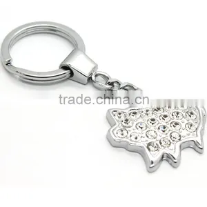 Crystal Diamond Metal Pig Shaped Keychain thumbnail-1