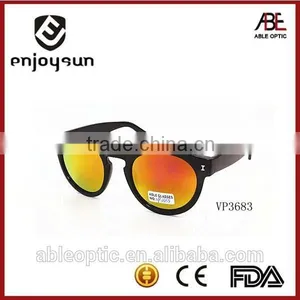 Lady Colorful Injection Round Sunglasses thumbnail-4