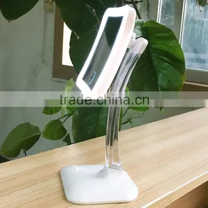 Square Mirror With Led Lighting Stand Mirror Powerme Mirror thumbnail-3