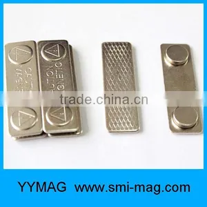 High Quality 45x13x6mm Reusable Metal Name Badge Holder thumbnail-6