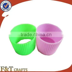 Factory Custom Design Heat Resistant and Anti-slip Silicone Coffee/tea Cup Sleeve thumbnail-2