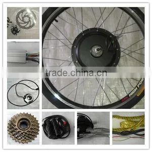 NEW Style,7 Speed+diac Brake,36v500wRear Wheel Electric Bike Conversion Kits With Brushless Gearless Hub Motor thumbnail-3