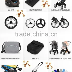 Baby Product for Baby Stroller Baby Pram Hot Sale European Standard High Quality And Comfortable 3in1 Futions Baby Stroller thumbnail-6