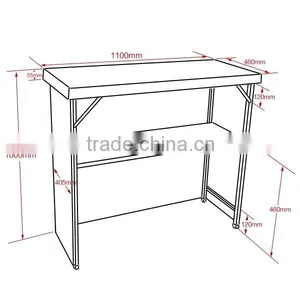 2016 New Hot Sale High Quality Portable 44inches High Iron Foldable Bar Table for Pub Outdoor Home thumbnail-2