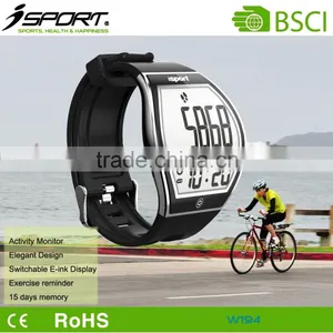 Bluetooth ce Rohs Smart Watch With Curved E-ink Touch Screen Fitness Watch thumbnail-1