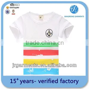 Factory Sale Kid's White Printing T-shirts Boy's Tshirts thumbnail-1