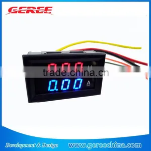 VA Dual Display Meter DC 100V With 5A Shunt Dual Color Red LED Voltmeter Ammeter thumbnail-1