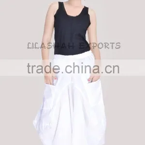 2457 Cotton Skirts Garments Supplier Algadon Falda Coton Jupe Cotton Beachwear Summer Dress thumbnail-1