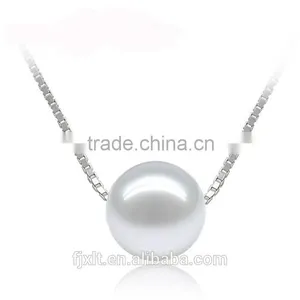 8-9mm/9-10mm/10-11mm 925 Sterling Silver AAAA Grade Pearl Pendant Necklace thumbnail-1