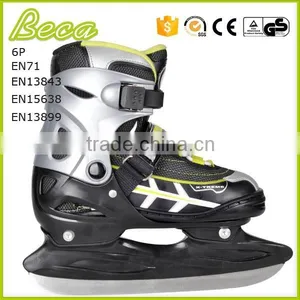 Wholesale Adjustable Boys Green Ice Hockey Skates thumbnail-1