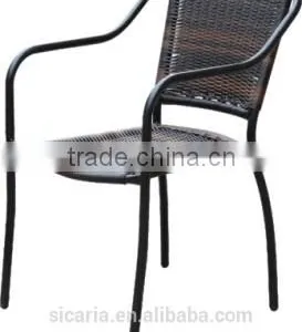 Cellular Metal PE Wicker Chair thumbnail-4