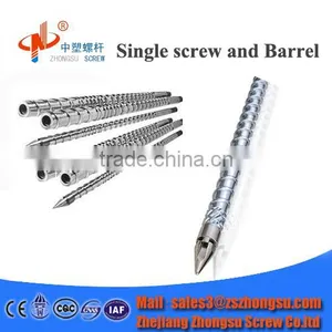 China Bimetallic Single Barrel Screw for Injection Blow Molding Machine for Plastic Bottle Moulding thumbnail-1