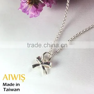 New Trend Creative Manual 925 Sterling Silver Bow Necklice Jewelry thumbnail-1