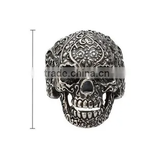Fashion Man's Stainless Steel Ring Personality Punk Skull Titanium Steel Rings thumbnail-3