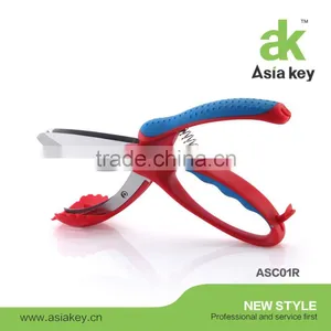 3.5'' Blade Vegetable Scissors in Kitchen With Practical Red Handle thumbnail-1