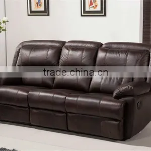 Italy Leather Recliner Sectional Sofa Furniture thumbnail-4