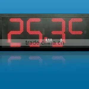 Led Temperature/humidity/time/date Display/led Temperature Sign 25" thumbnail-1