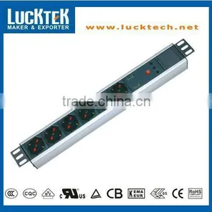 19" 1.5U 6 WAY ITALY TYPE WITH MASTER-SLAVE PDU RACK OUTLET thumbnail-1