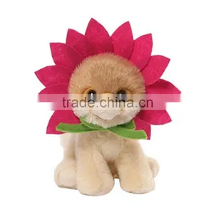St Dog With Sunflower Headband Unisex Plush Toys Small Dog Cotton Filled thumbnail-1