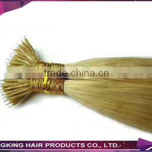 Russian Hair Double Drawn Virgin Hair Nano Ring Hair Extensions thumbnail-3
