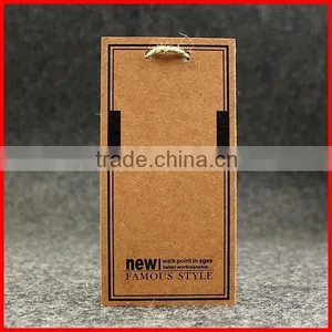 Hot Sale Kraft Paper Cardboard Jeans Price Hang Tag With Ribbon Manufacture thumbnail-5