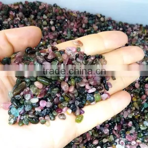 Wholesale Natural Crystal Tourmaline Gravel Crushed Tumbled Stone for Home Decor thumbnail-1