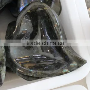 Charming Natural Labradorite Stone Heart Shape Ashtrays thumbnail-4