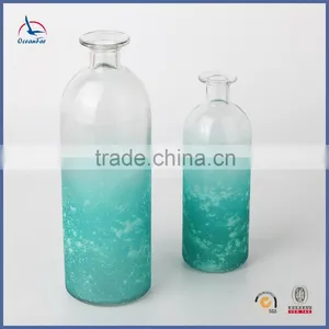 Best Selling Tall Large Color Glass Vase Recycled Frosted Cylinder Vases With Welt Top thumbnail-1