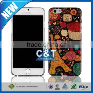 C&T Color Printing Hard PC Plastic Rubber Snap On Cute Phone Cases for IPhone 6s 4.7 Inch thumbnail-1