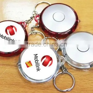Cheap Round Plastic Led Keychain With Led Light thumbnail-1