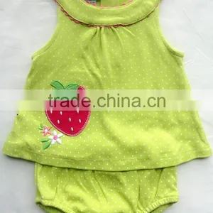 Baby Girls Summer 2PCS Set Sleeveless Top and Short Pants thumbnail-1