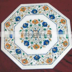 Inlaid Marble Coffee Table thumbnail-1