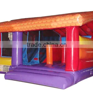 4 in 1 Kids Inflatable House Bouncy Combo,Commercial Grade PVC Tarpaulin Combo Jumpers Rentals thumbnail-1