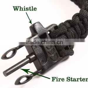 2016 Hot Sale Paracords Bracelet With Flint Fire Starter /whistle/campass thumbnail-4