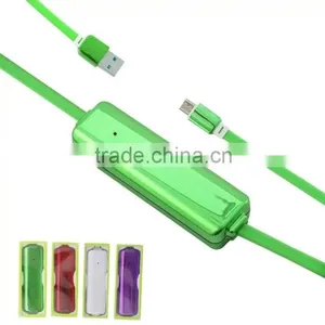 2016 New Coming Micro Usb Cable With Power Bank 1200mah for Samsung Galaxy s6 thumbnail-1