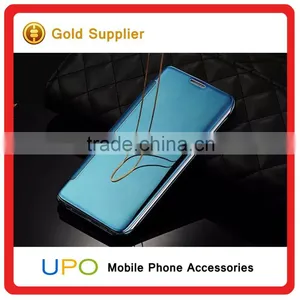 [UPO] For Samsung Galaxy S7 Edge Clear View PC Cover Auto Sleep Wake Mirror Flip Leather Cool Phone Cases thumbnail-4