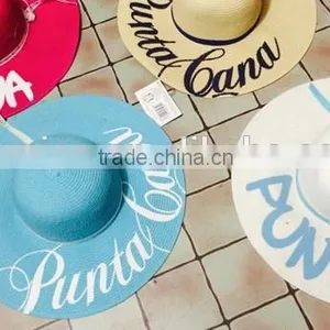 Promotion Ladies Floppy Straw Beach Hats,custom Ladies Hats, Ladies Printed Logo on Brim Beach Hats (SU-SH3366) thumbnail-2