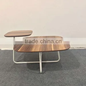 New Arrival Two Layercovered Paper Coffee Table With Metal Legs thumbnail-1