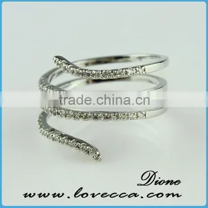 2015 Fashion Jewelry Ring!latest Weddingring Design!micro Pave Diamond Setting Ring-new Design Finger Ring Wholesale thumbnail-4