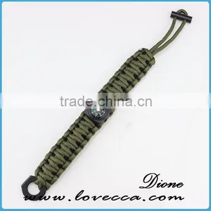 Emergence Survival Parachute Compass Survival Knot Bracelet With Screwdriver and Firestarter Bar thumbnail-1