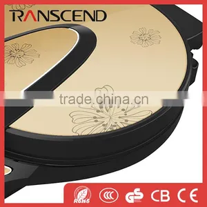 2016 Multifunctional Gloden Round Electric Griddle thumbnail-3